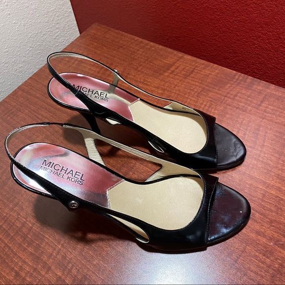 MICHAEL Michael Kors Shoes | Michael Kors Black Patent Sandal Size 8 | Poshmark